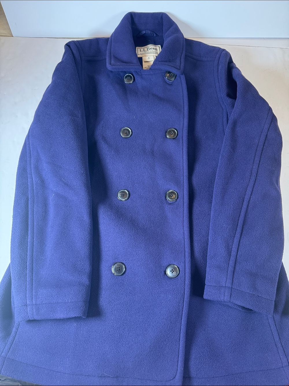 L.L. Bean women’s Double-Breasted Peacoat in Navy Blue